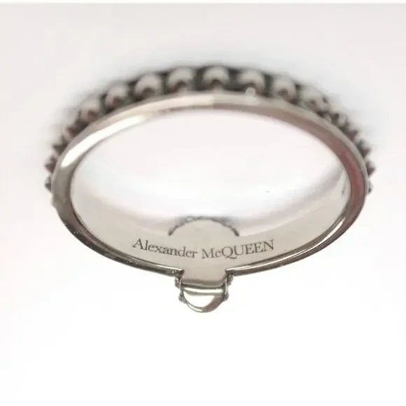 Alexander McQueen Brass Skull Ring with Swarovski - Picture 2 of 3